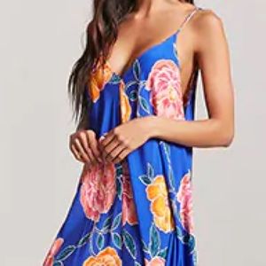 Floral swim cover up dress